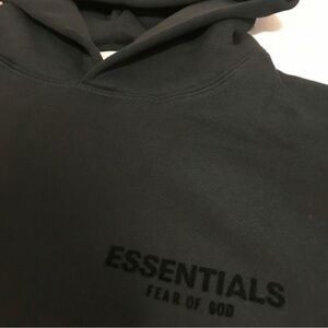 Essentials Black Hoodie- EUC